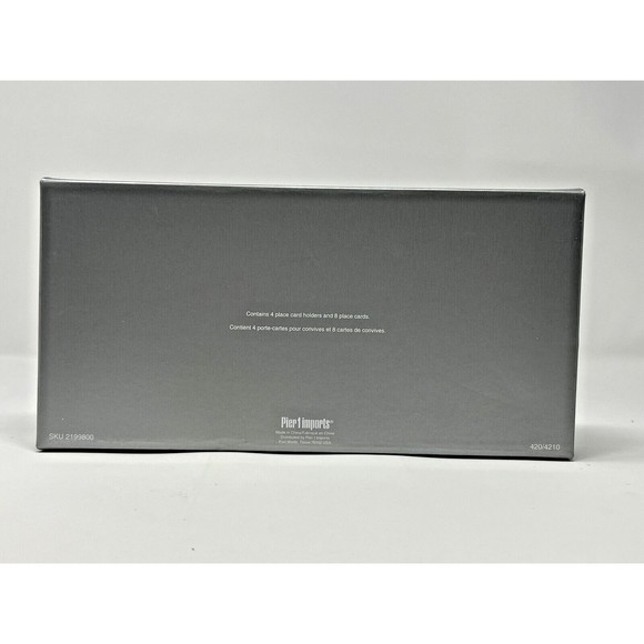 Silvertone Metal 4.5" Snowflake Place Card Clip Name Holders Set of 4 Holiday - Picture 3 of 5